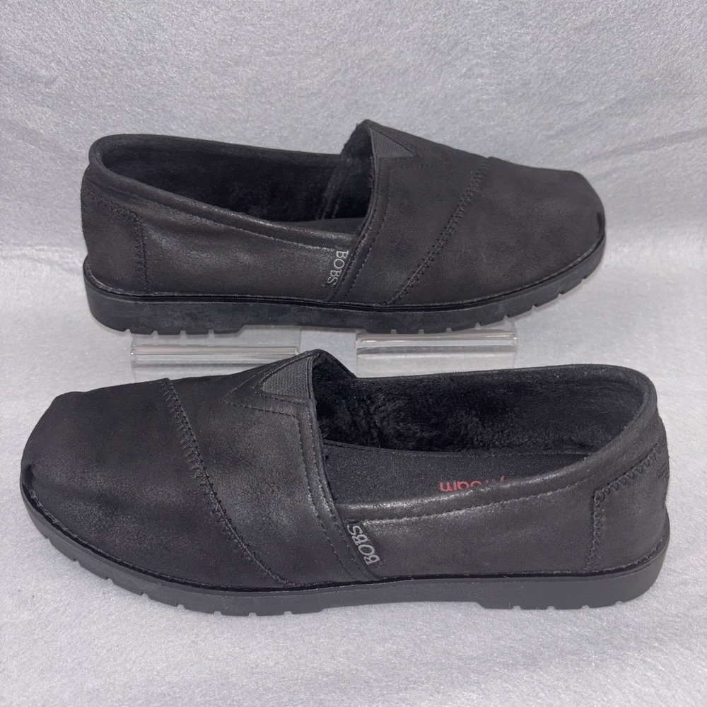Bobs by Skechers Chill Lugs Urban Spell Women 8.5 Black Slip On Memory Foam EUC - Picture 3 of 16